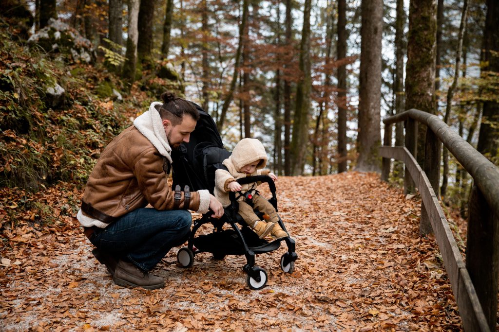 Stroller walk outdoors